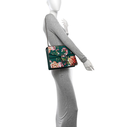 Gucci Calfskin Blooms Print Medium Dionysus Shoulder Bag Bright Emerald Multicolor 2 of 10