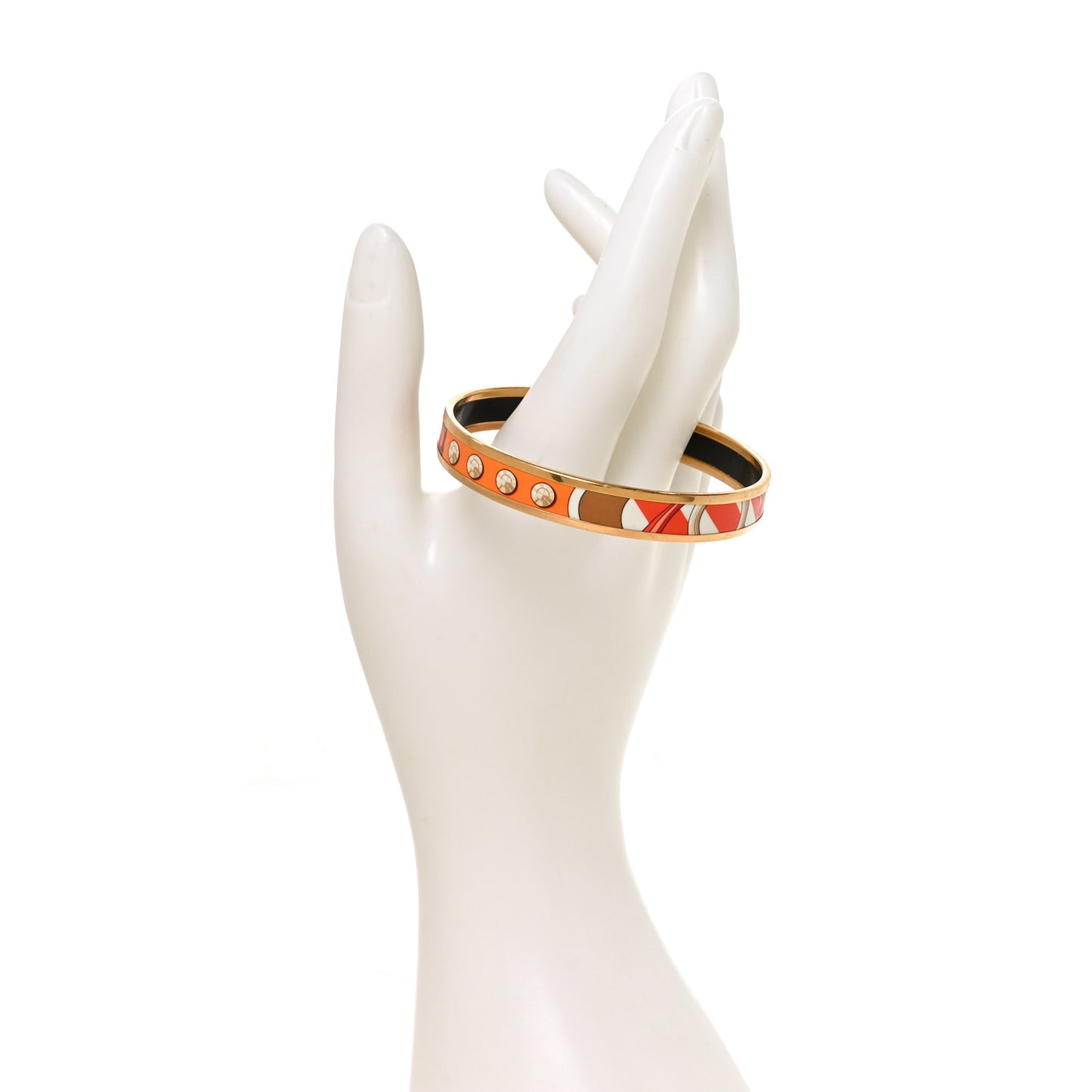 Enamel Printed Narrow Coaching Bracelet 62 Fibres Et Pelages
