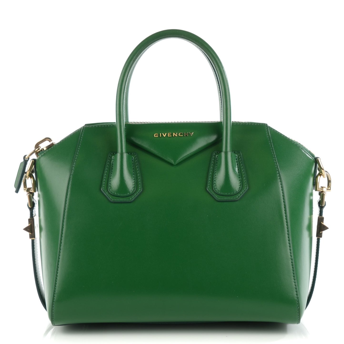 Shiny Lord Calfskin Small Antigona Emerald