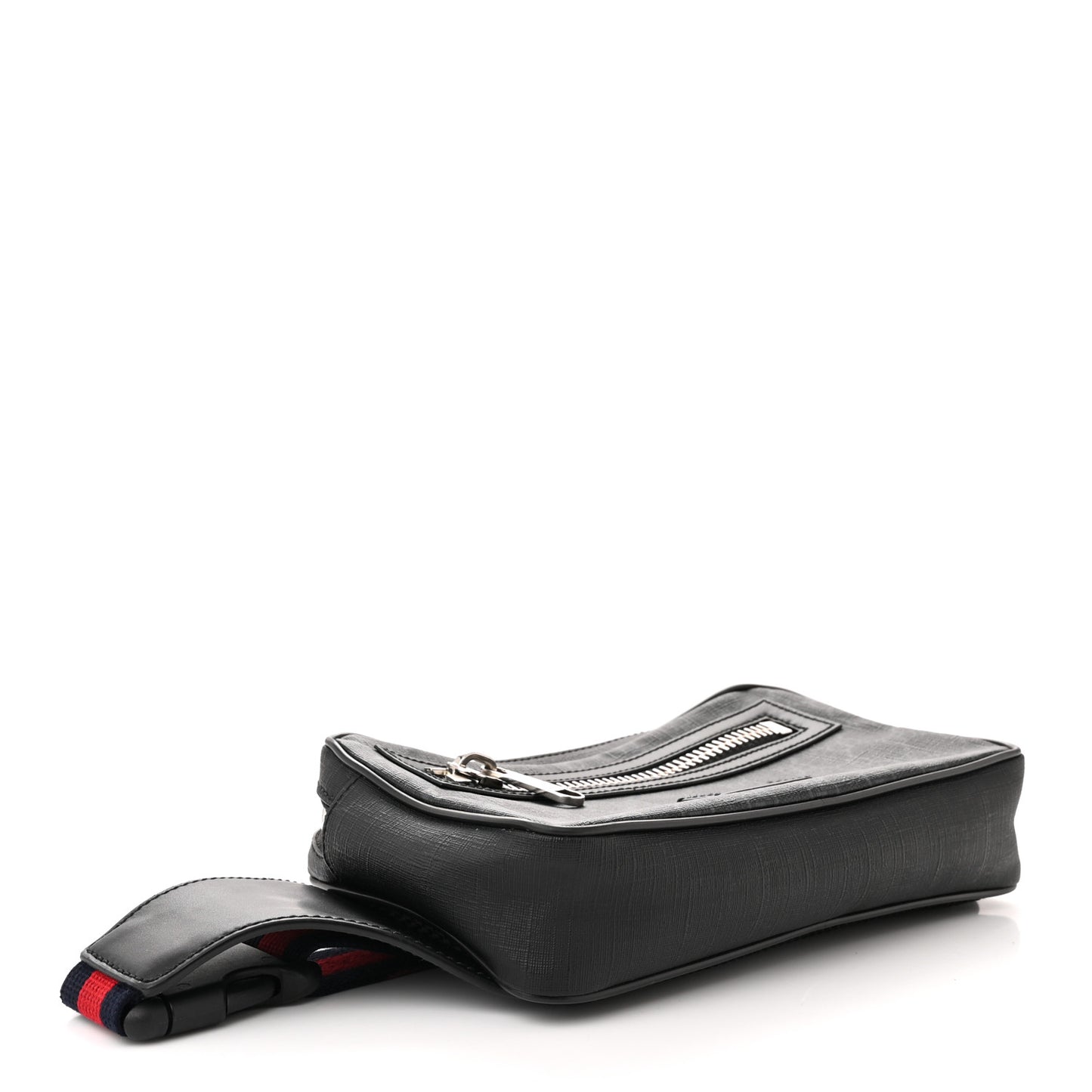 Soft GG Supreme Monogram Web Belt Bag Black Grey