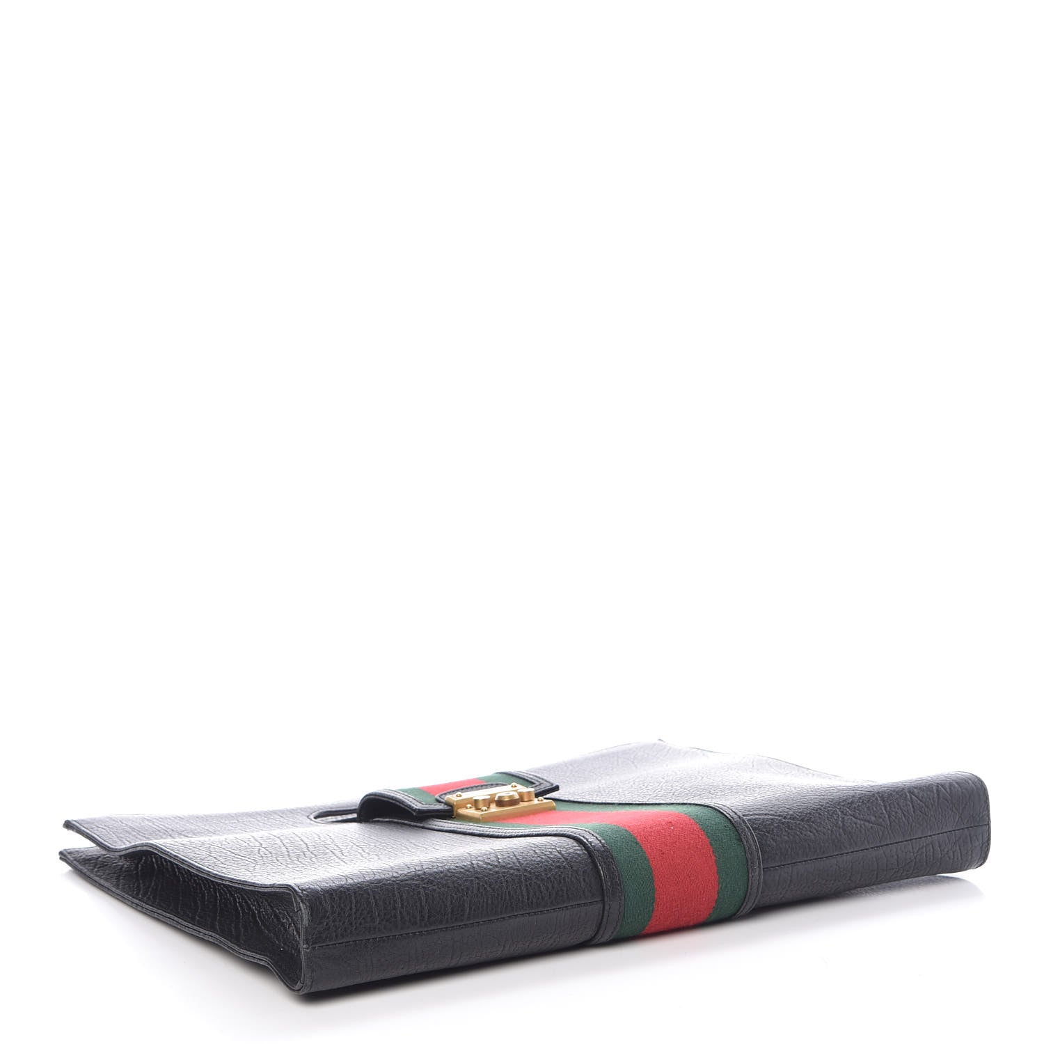 Gucci Calfskin Web Padlock Tote Black 5 of 8