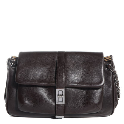 Chanel Caviar Mademoiselle Lock Accordion Flap Brown 1 of 7