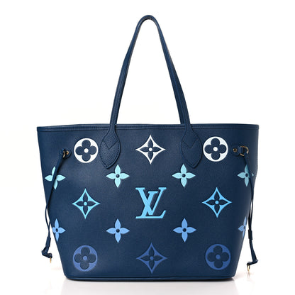 Louis Vuitton Empreinte Monogram Giant Neverfull MM Degrade Bleu 3 of 9