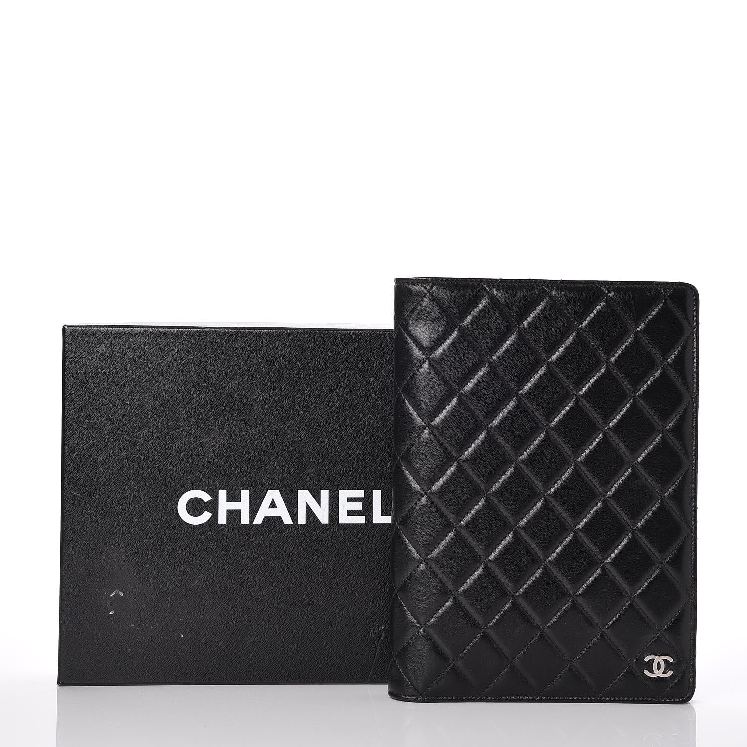 Chanel Lambskin Quilted Large Agenda Cover Black 9 of 9