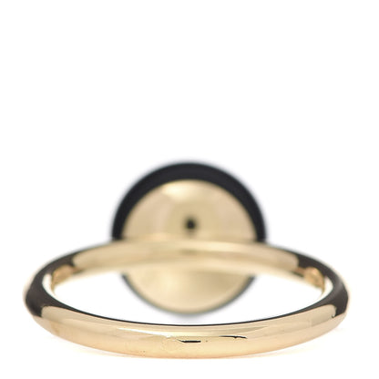 Louis Vuitton 18K Yellow Gold Diamond Black Onyx Idylle Blossom Ring 54 7 4 of 7