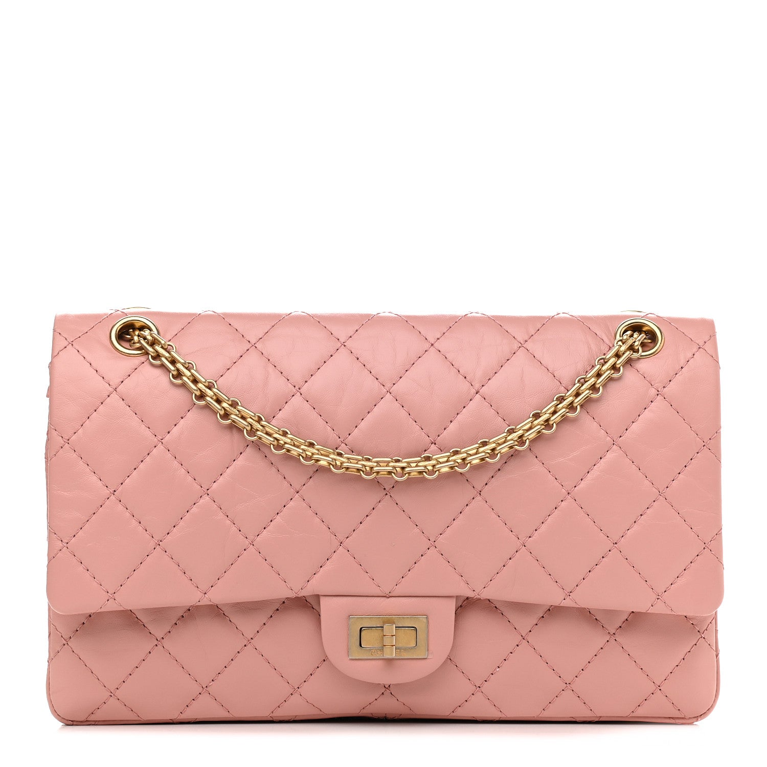 Chanel Aged Calfskin Quilted 2.55 Reissue 226 Flap Pink 1 of 9