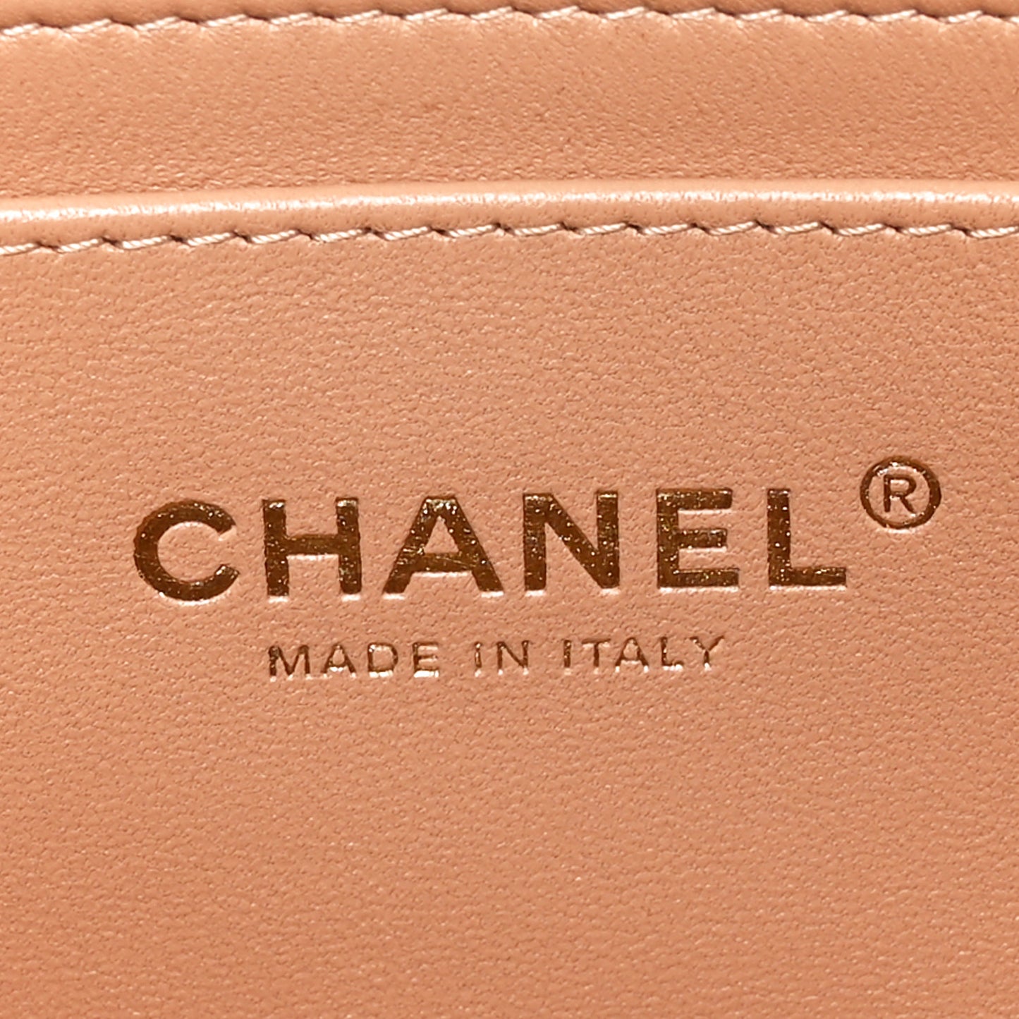 Lambskin Quilted Mini Rectangular Flap Brown