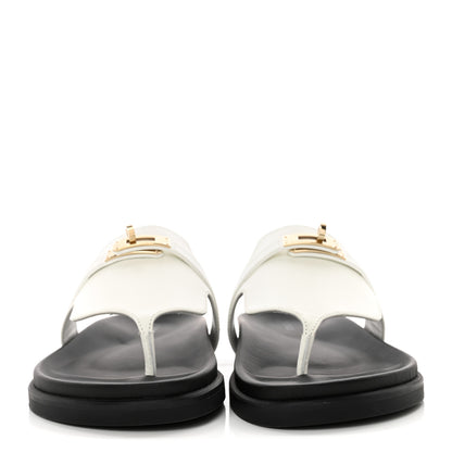 Hermes Calfskin Womens Empire Sandals 39.5 White 2 of 9