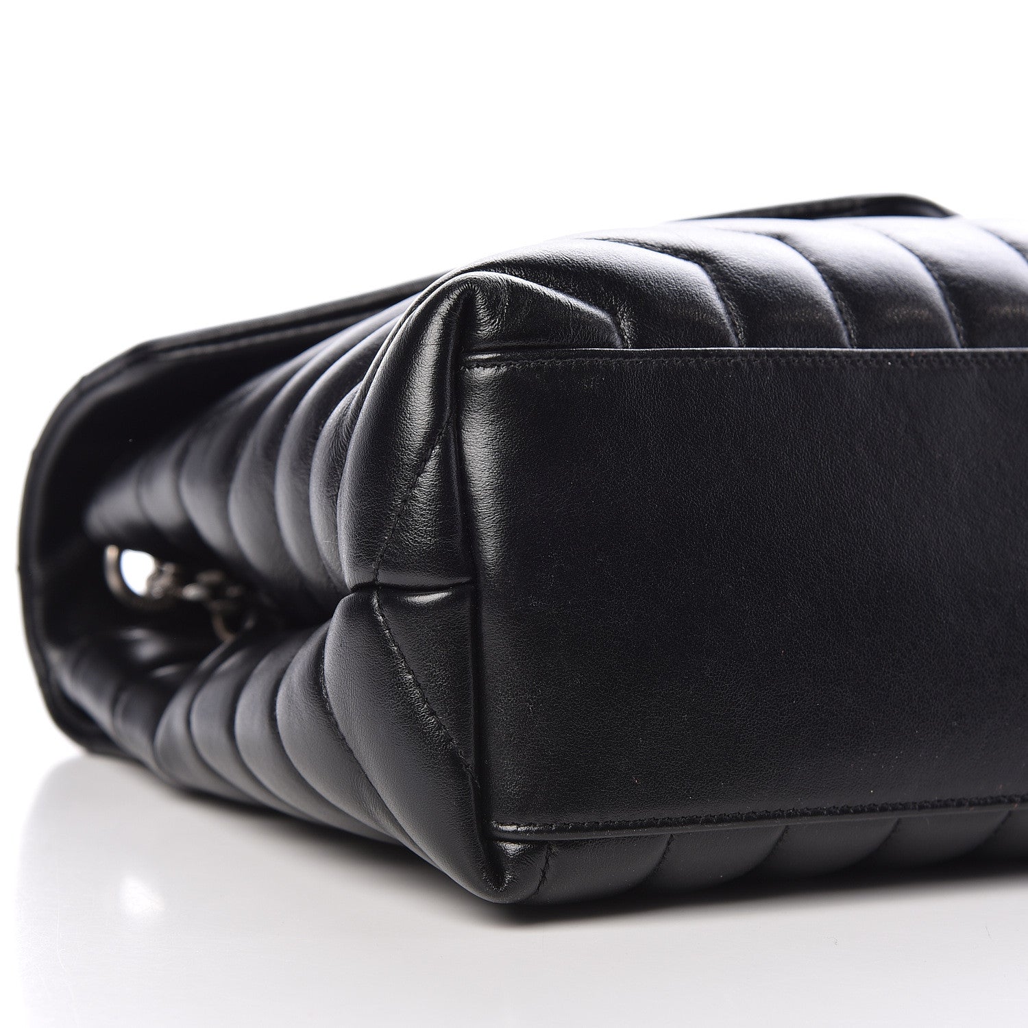 Saint Laurent Calfskin Y Quilted Monogram Medium Loulou Chain Satchel Black 8 of 11