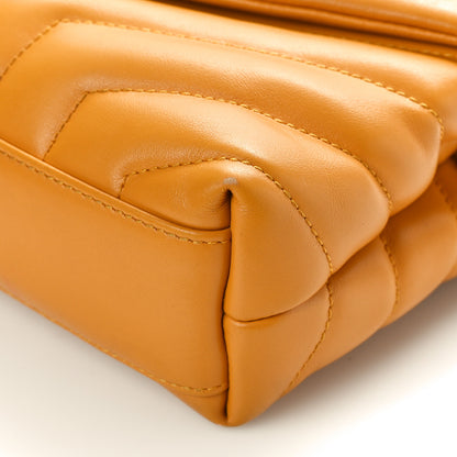 Saint Laurent Calfskin Y Quilted Monogram Toy Loulou Crossbody Bag Cheddar 10 of 12