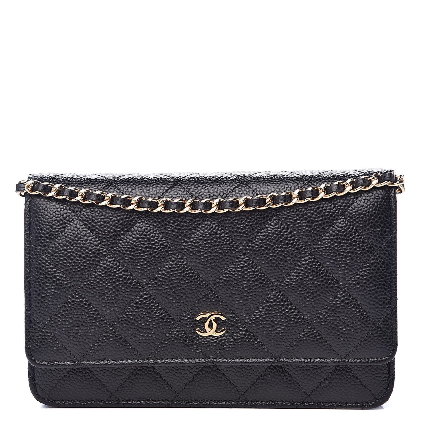 Chanel Caviar Quilted Wallet On Chain WOC Black 1 of 11