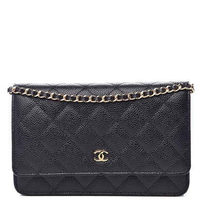 Chanel Caviar Quilted Wallet On Chain WOC Black 1 of 11