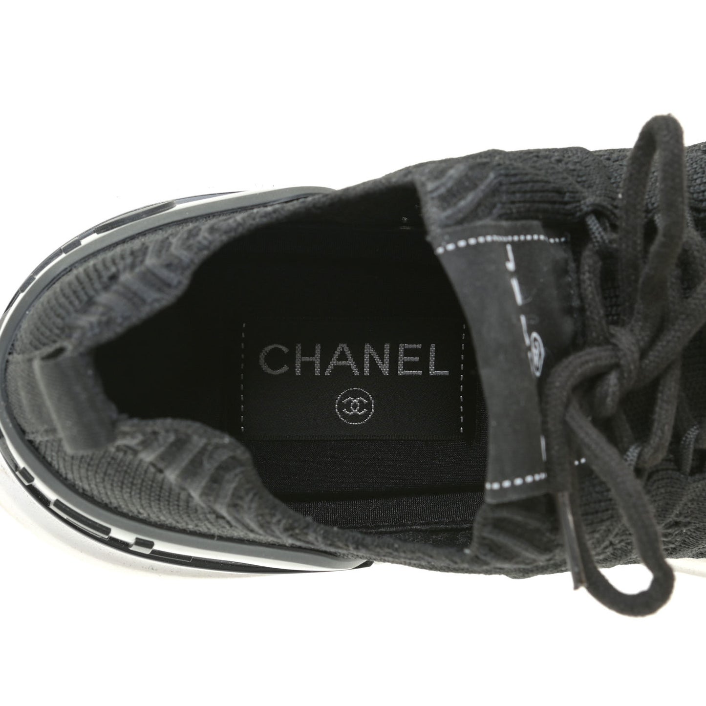 Fabric Logo Sneakers 39 Black