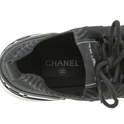 Chanel Fabric Logo Sneakers 39 Black 6 of 8