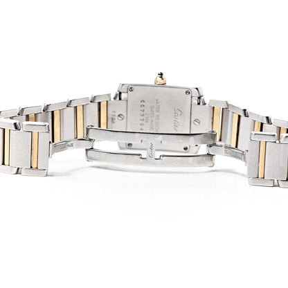 Cartier Stainless Steel 18K Yellow Gold 20mm Tank Francaise Quartz Watch 6 of 9