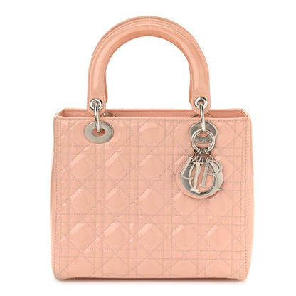 Christian Dior Patent Cannage Medium Lady Dior Rose Clair 1 of 14