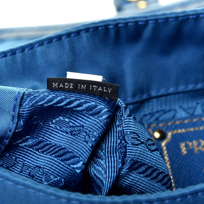 Prada Tessuto Nylon Saffiano Crossbody Bag Cobalto 7 of 10