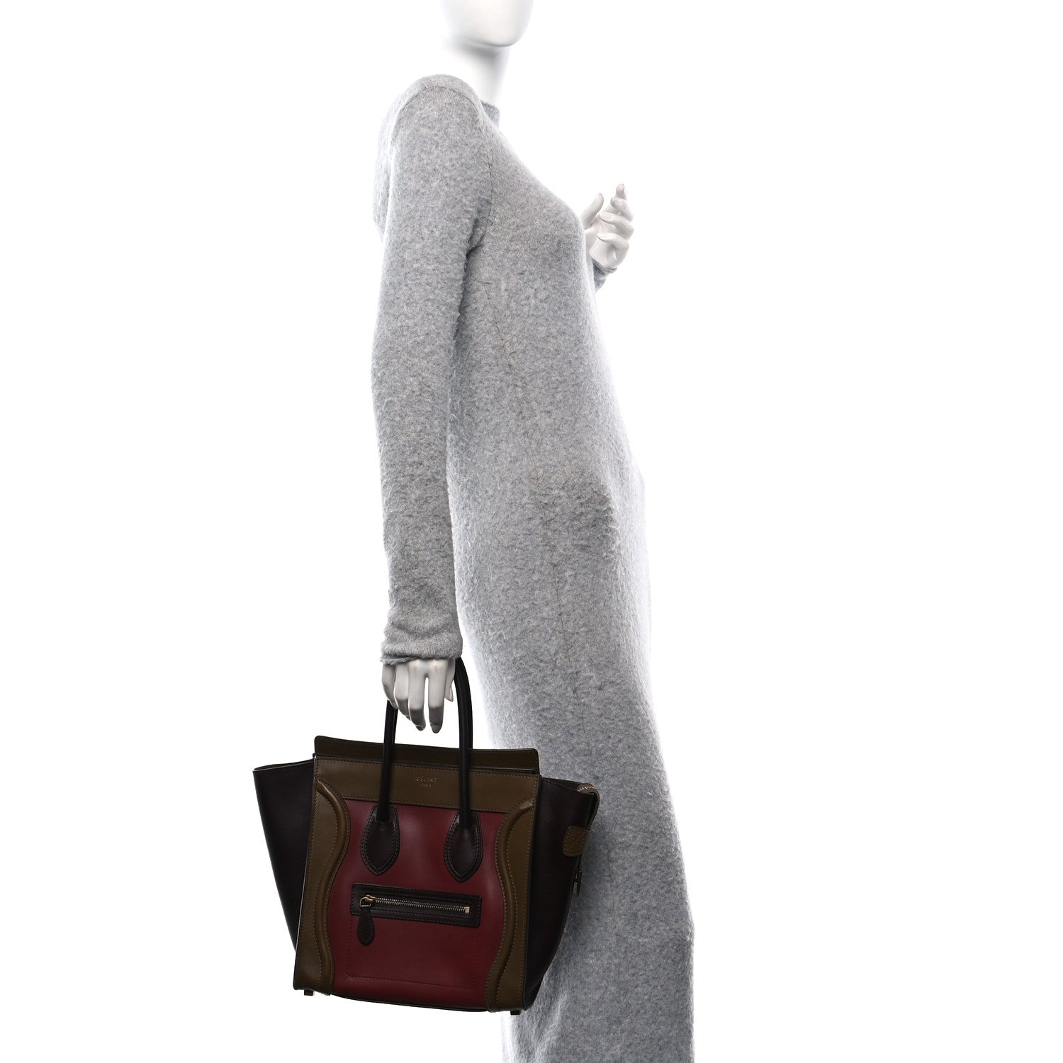 Celine Satin Smooth Calfskin Micro Tri-Color Luggage Rust 2 of 11