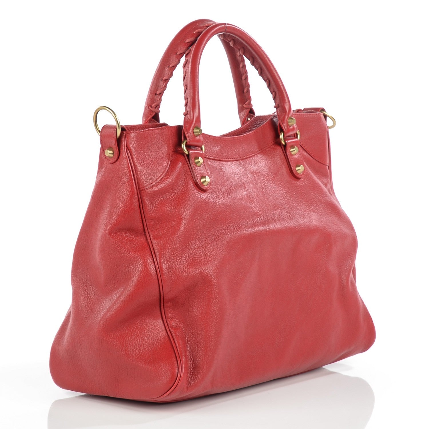 Balenciaga Sugar Goatskin Classic Gold Hardware Velo Rouge Rouge Coquelicot 3 of 15