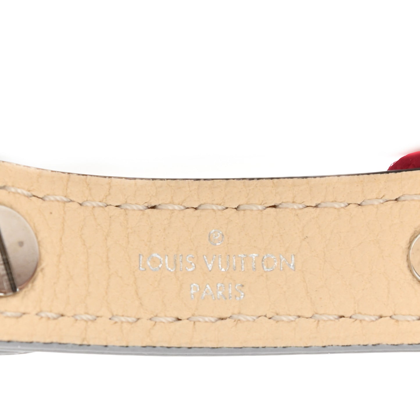 Calfskin Flowers Strap Creme