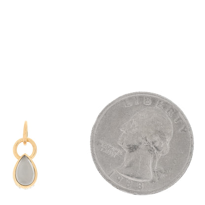Foundrae 18K Yellow Gold Moonstone Forever & Always a Pair Pendant 2 of 5