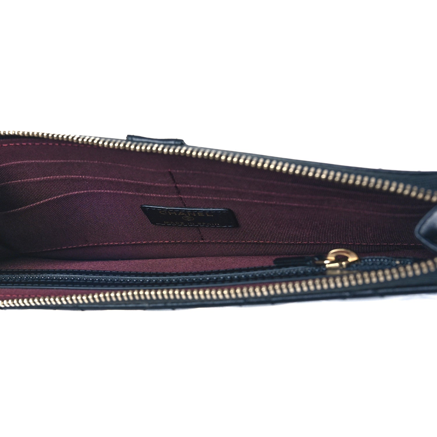 Chanel Lambskin Quilted Classic Pouch With Handle Black 5 of 9