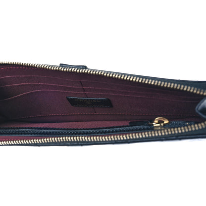 Chanel Lambskin Quilted Classic Pouch With Handle Black 5 of 9
