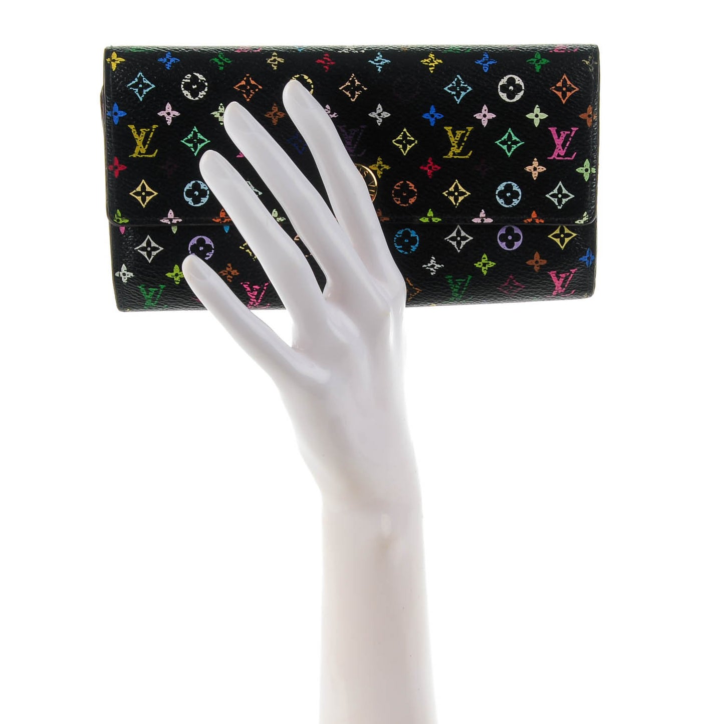 Monogram Multicolor Sarah Wallet Black Bleuet