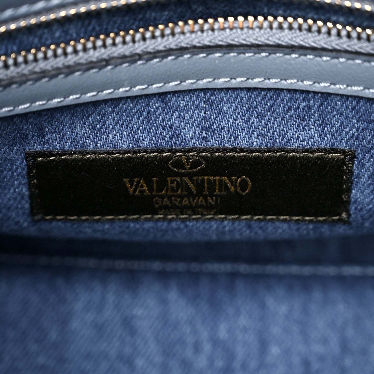 Valentino Garavani Denim Butterfly Small My Rockstud Frame Bag Light Blue 6 of 9