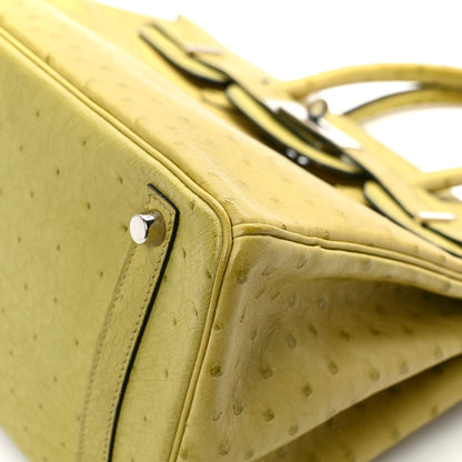 Hermes Ostrich Birkin 30 Vert Anis 12 of 16