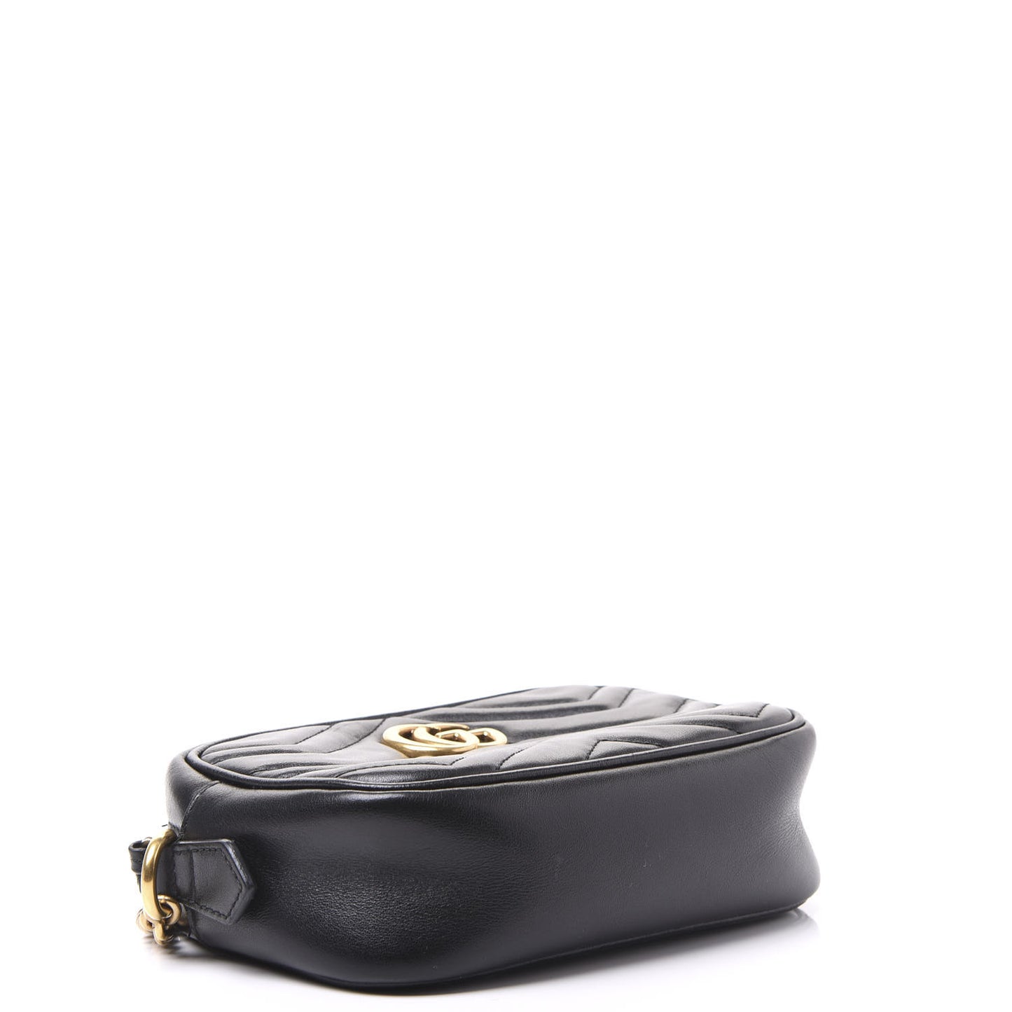 Calfskin Matelasse Mini GG Marmont Chain Shoulder Bag Black