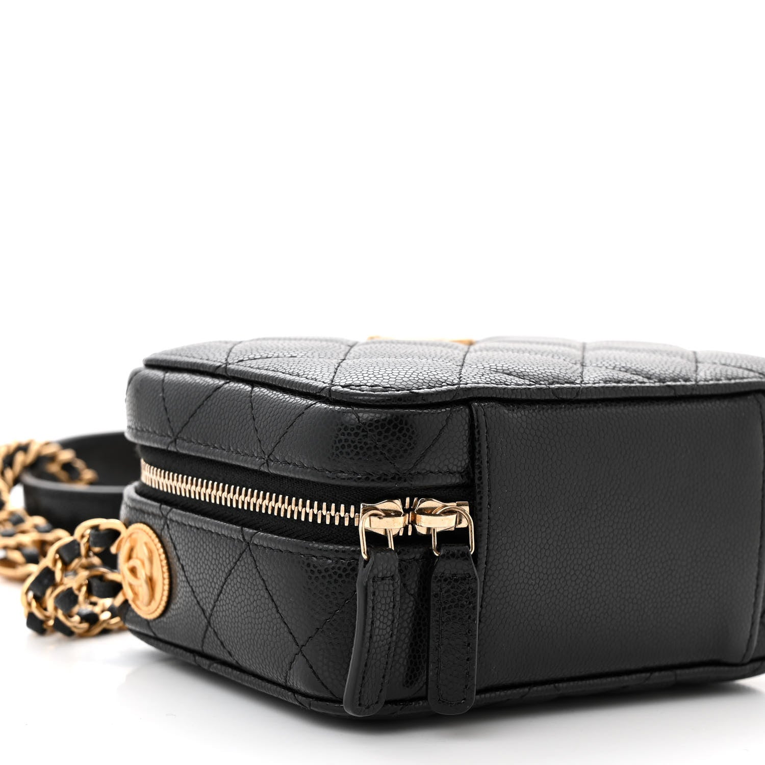 Chanel Caviar Quilted Twist Your Buttons Clutch With Chain Black 9 of 11