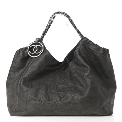 Chanel Distressed Caviar XL Coco Cabas Black 2 of 9