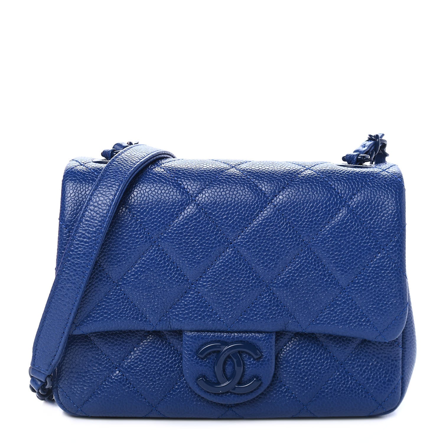 Chanel Caviar Quilted Incognito Mini Square Flap Dark Blue 1 of 9