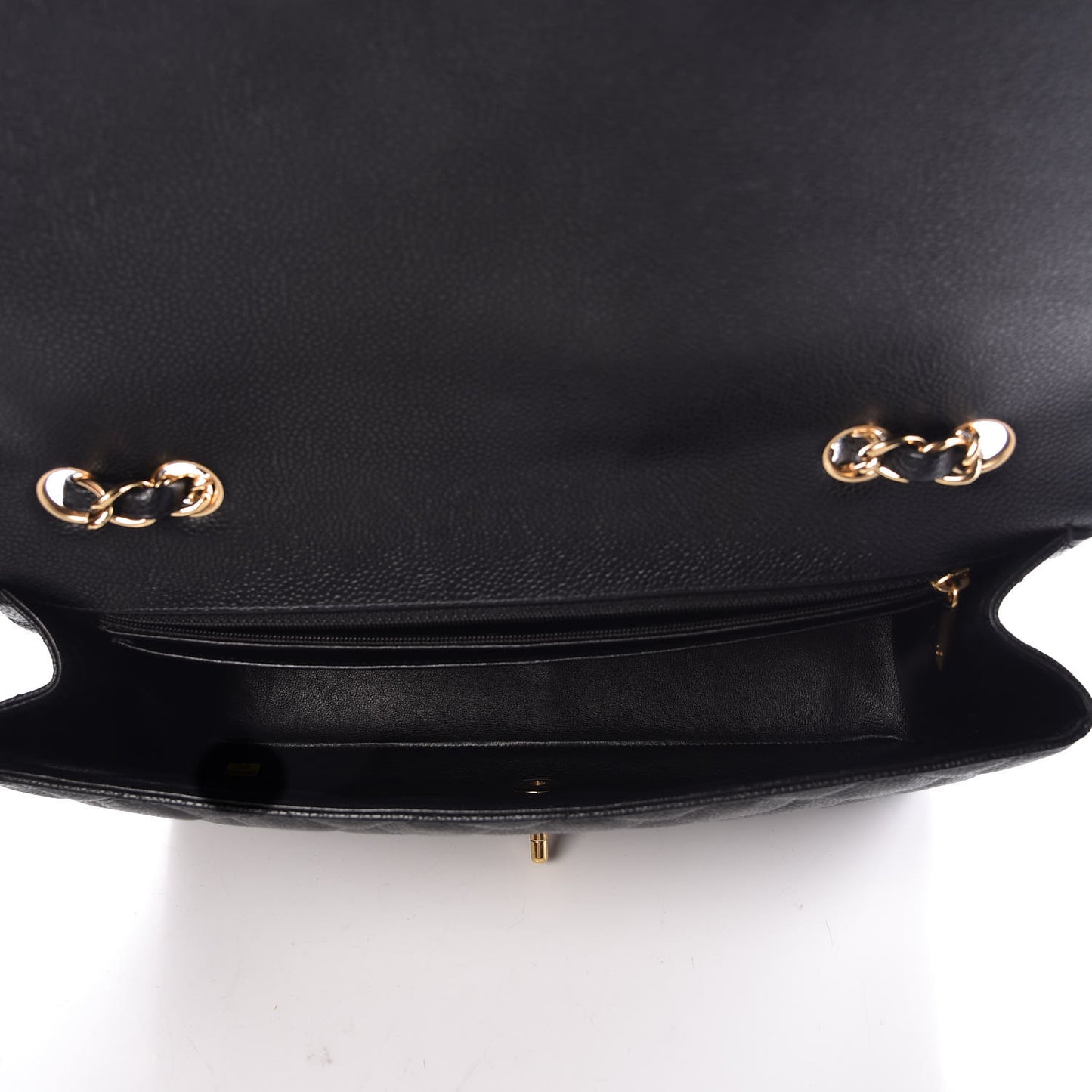 Caviar Quilted Jumbo Single Flap Black