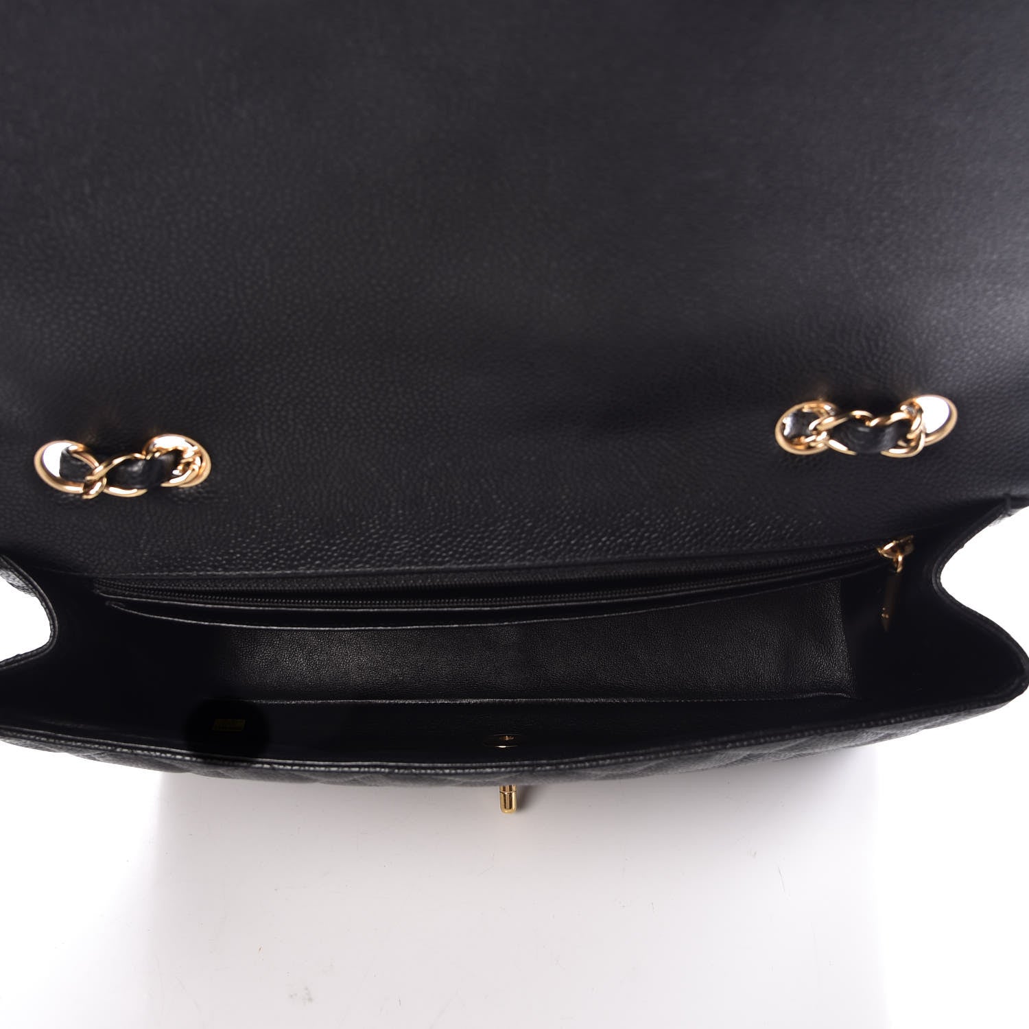 Chanel Caviar Quilted Jumbo Single Flap Black 5 of 9