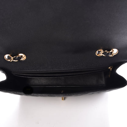 Chanel Caviar Quilted Jumbo Single Flap Black 5 of 9
