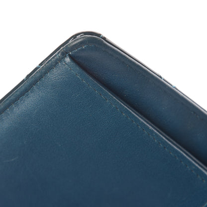 Chanel Patent Quilted Brilliant Yen Wallet Dark Blue 11 of 11