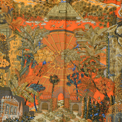 Hermes Silk Jardins D'Hiver Scarf 90 1 of 5