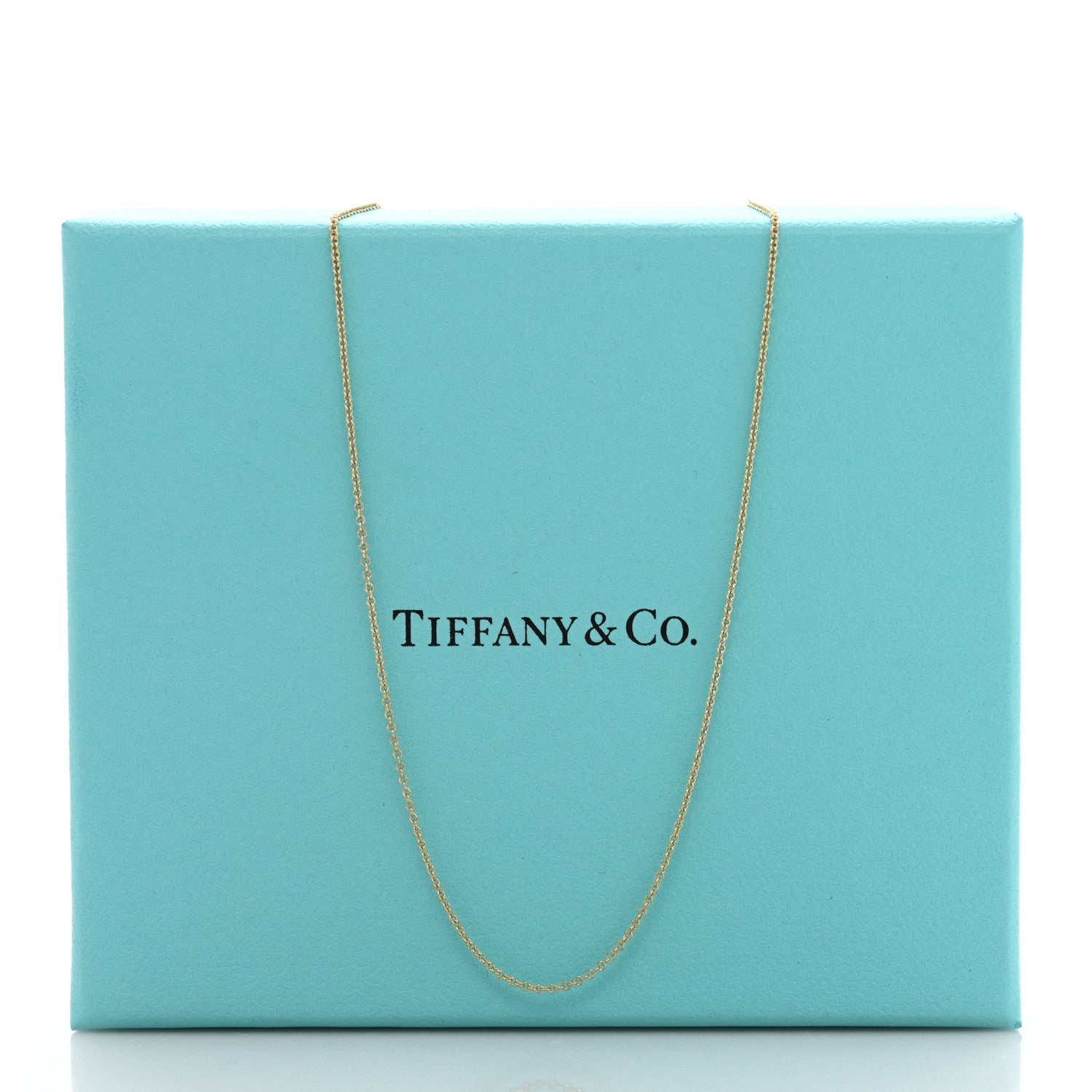 Tiffany 18K Yellow Gold Chain Necklace 16" 5 of 5