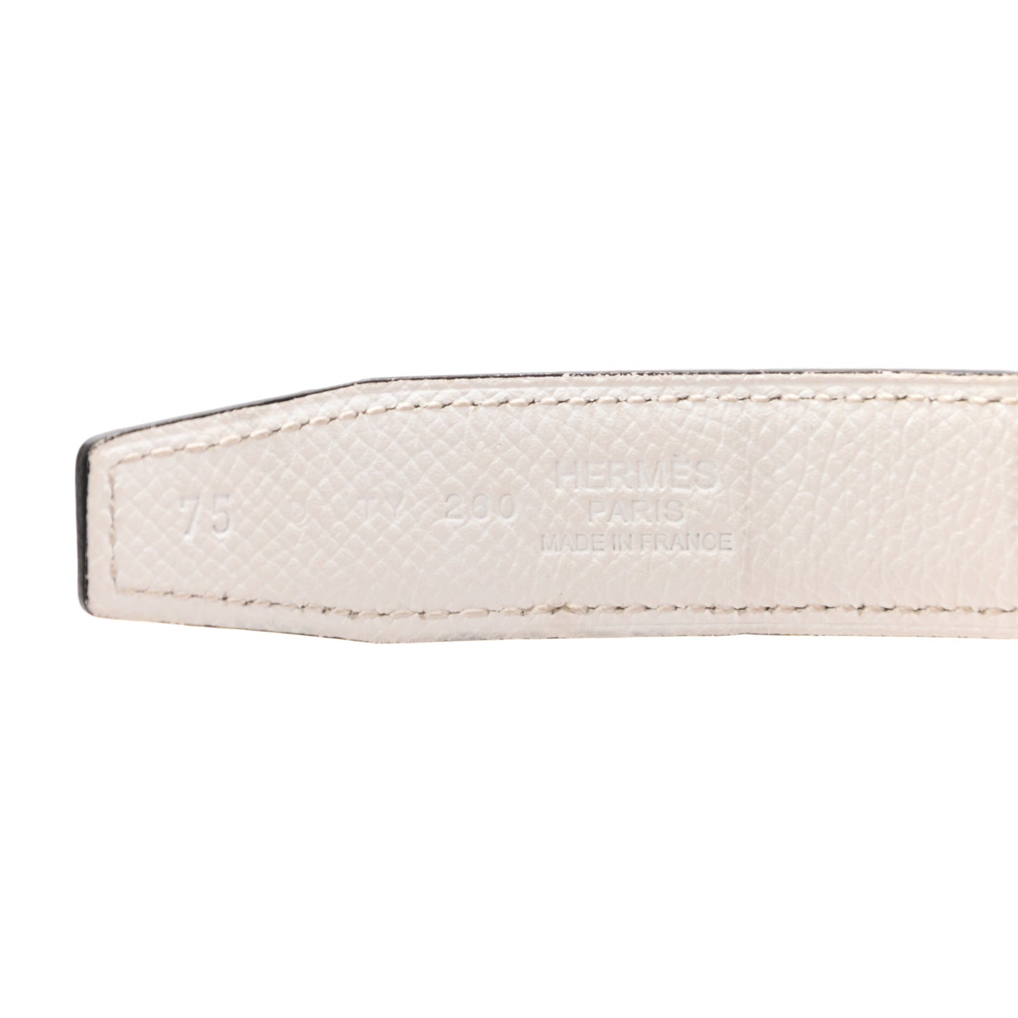 Swift Epsom 32mm Constance H Belt 75 Etoupe White