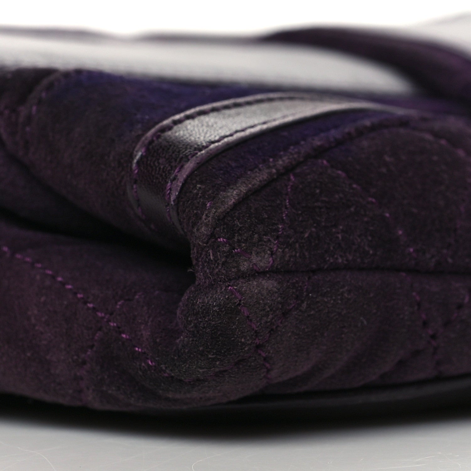 Chanel Suede Union Jack Jumbo Mademoiselle Flap Purple 9 of 13
