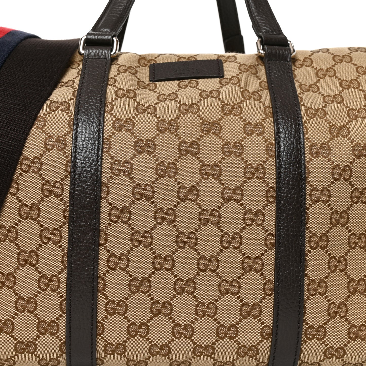 Monogram Dollar Calfskin Boston Duffle Bag Beige Ebony Testa di Moro Marrone Scuro