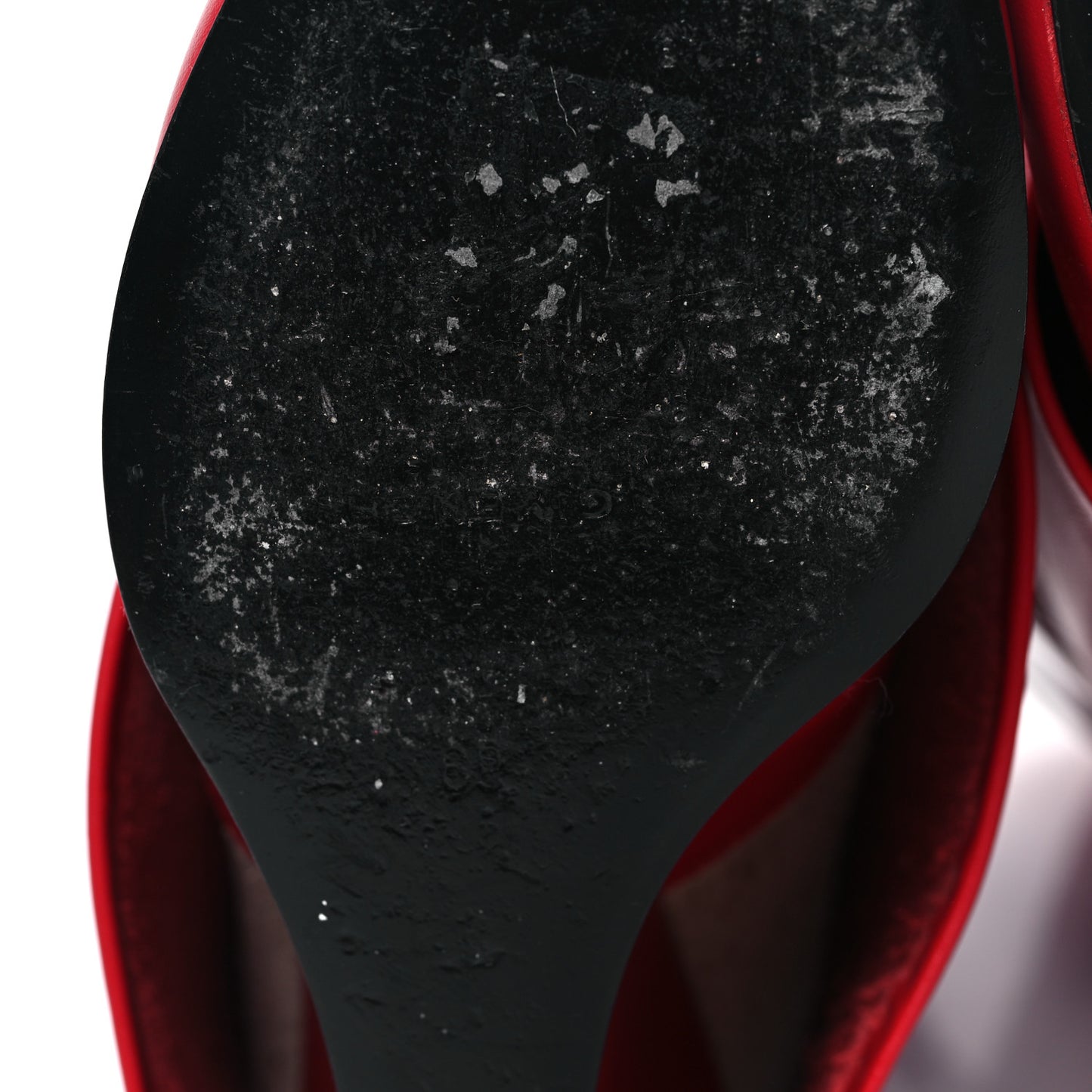 Calfskin Shark Lock Ankle Boots 39 Red