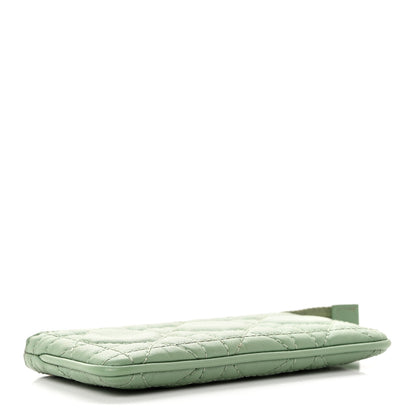 Christian Dior Lambskin Cannage Lady Dior Zipped Key Case Green 4 of 7