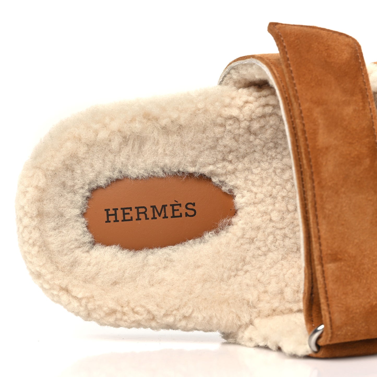 Suede Goatskin Woolskin Womens Chypre Sandals 37 Naturel Ecru