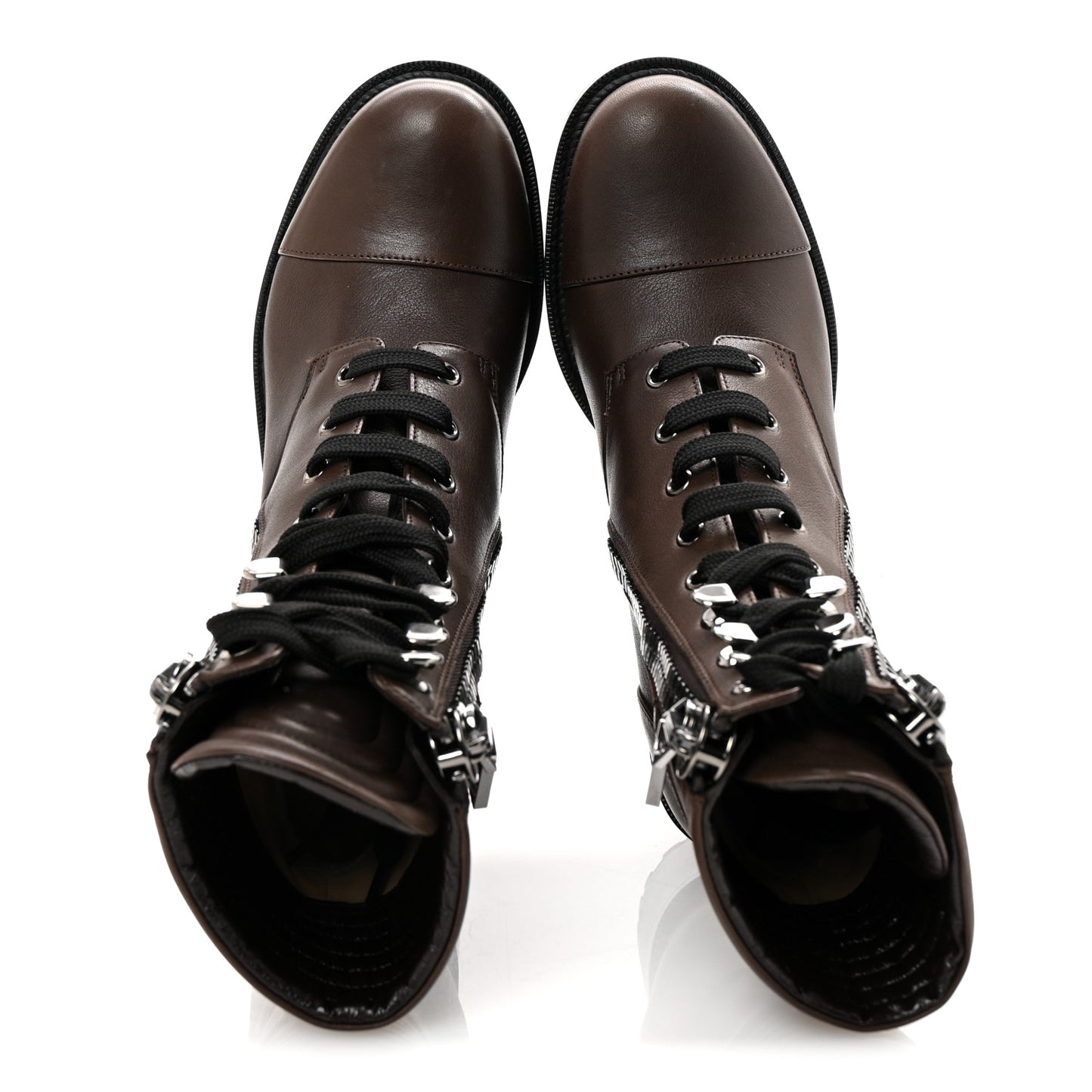 En Hiver Mixed Dual-Zip 70 Booties 38 Arabica