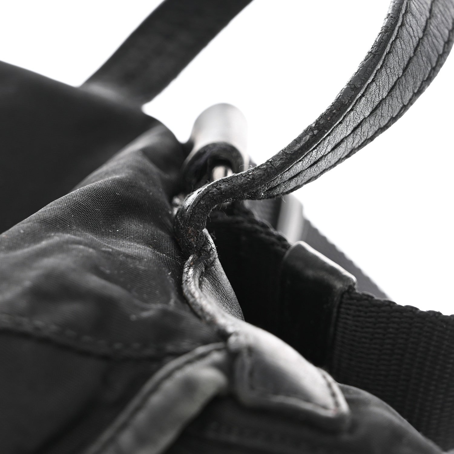 Prada Tessuto Nylon Calfskin Medium Backpack Black 11 of 14