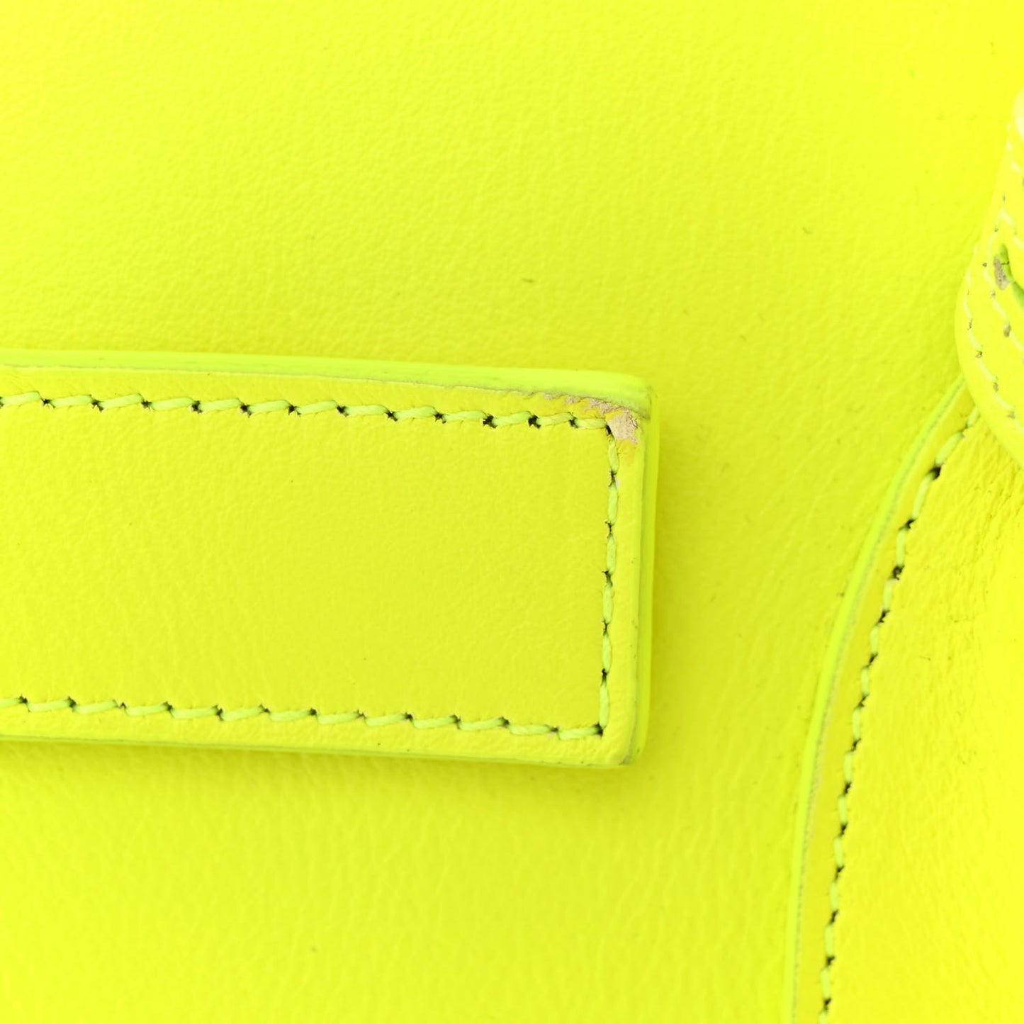 Calfskin Small Sac De Jour Bag Neon Yellow
