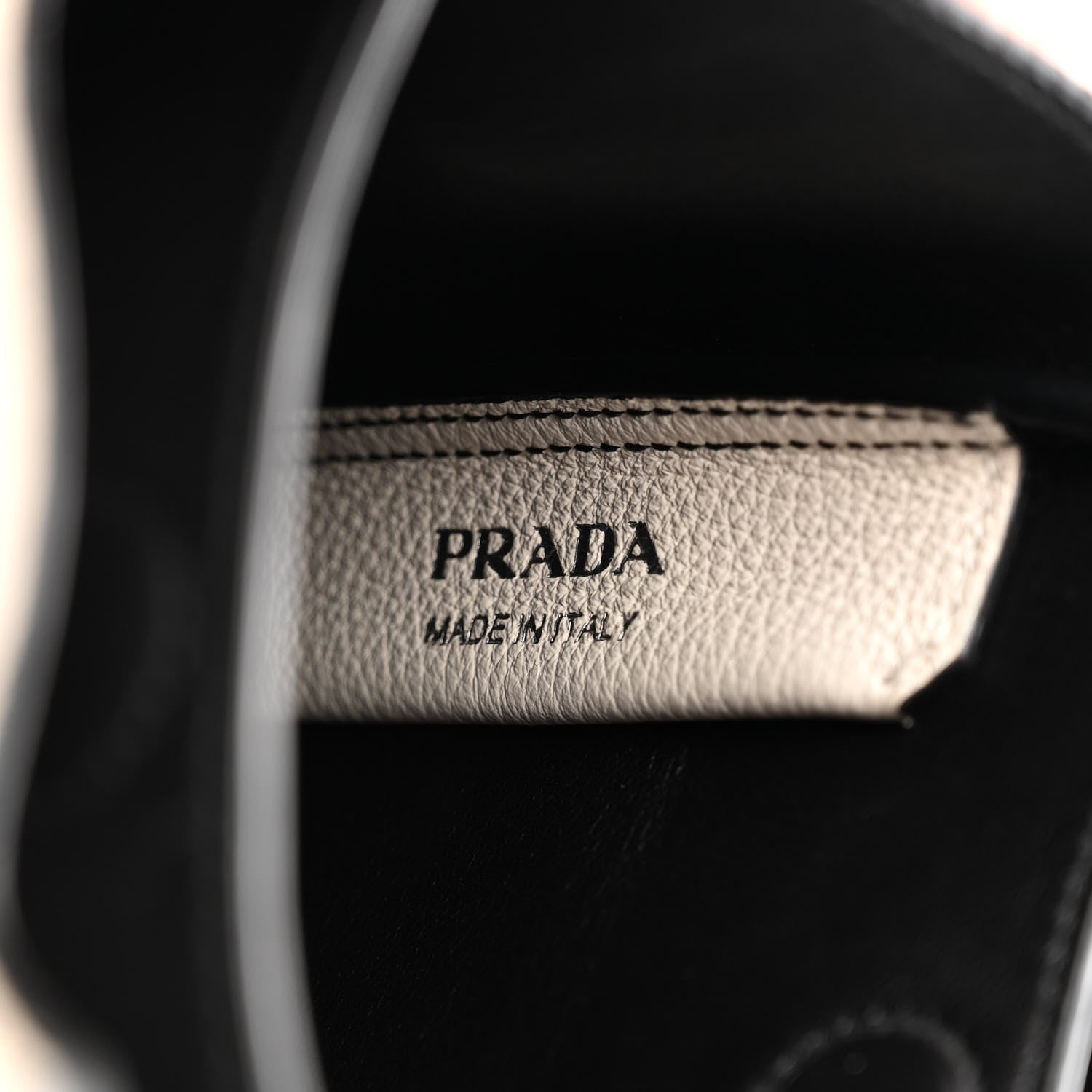 Prada Vitello Daino Soft Mini Dynamique Tote Talco Black 6 of 9